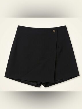 Christian Dior Black Wrap Skort Galliano Era Made in France Pristine Vintage